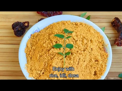 Karnataka chutney powder recipe | Chutney Pudi Recipe | Dry Chutney powder for rice, idli, dosa