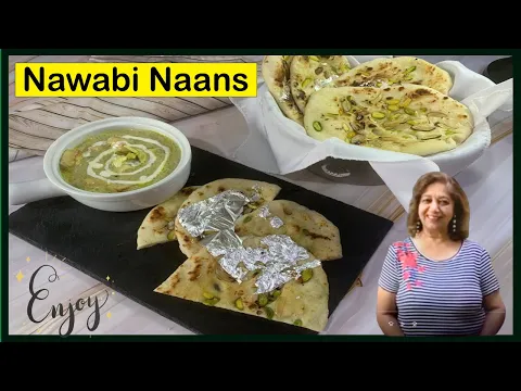 Nawabi Naans | Indian Flat Breads with Almonds and Pistachios | Naans without Tandoor | नवाबी नान