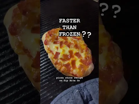 Faster than frozen?? Mini 🍕 using the pizza stone method on Sip Bite Go. #shortscreators